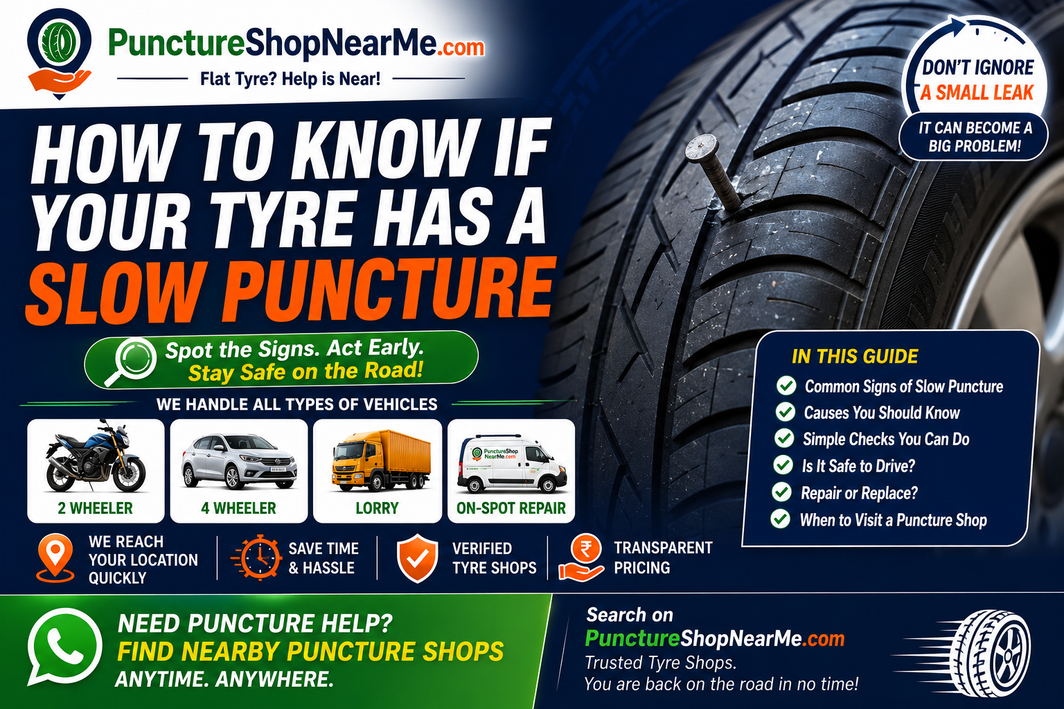 How to know if your tyre has a slow puncture