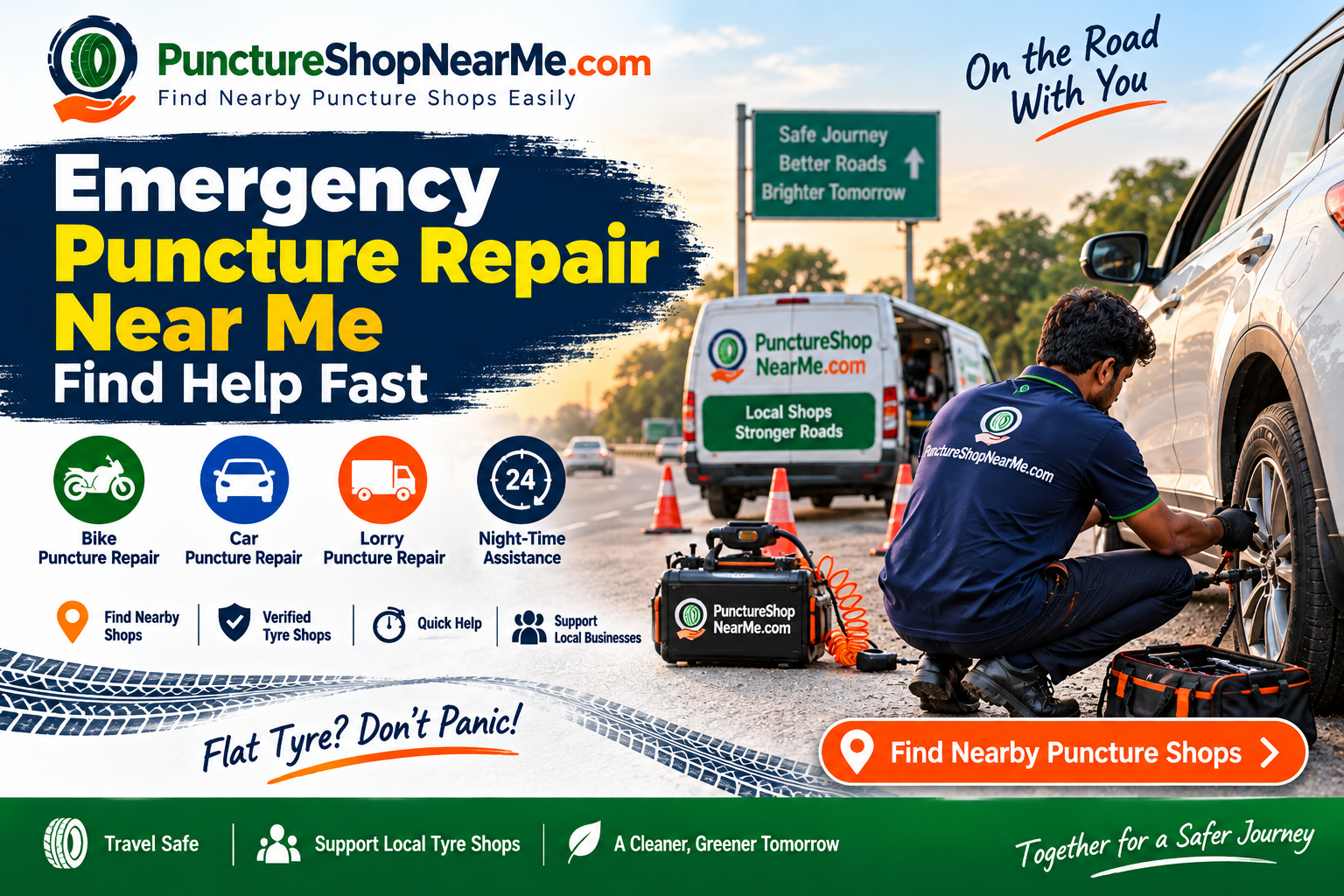 Emergency puncture repair near me – roadside tyre service
