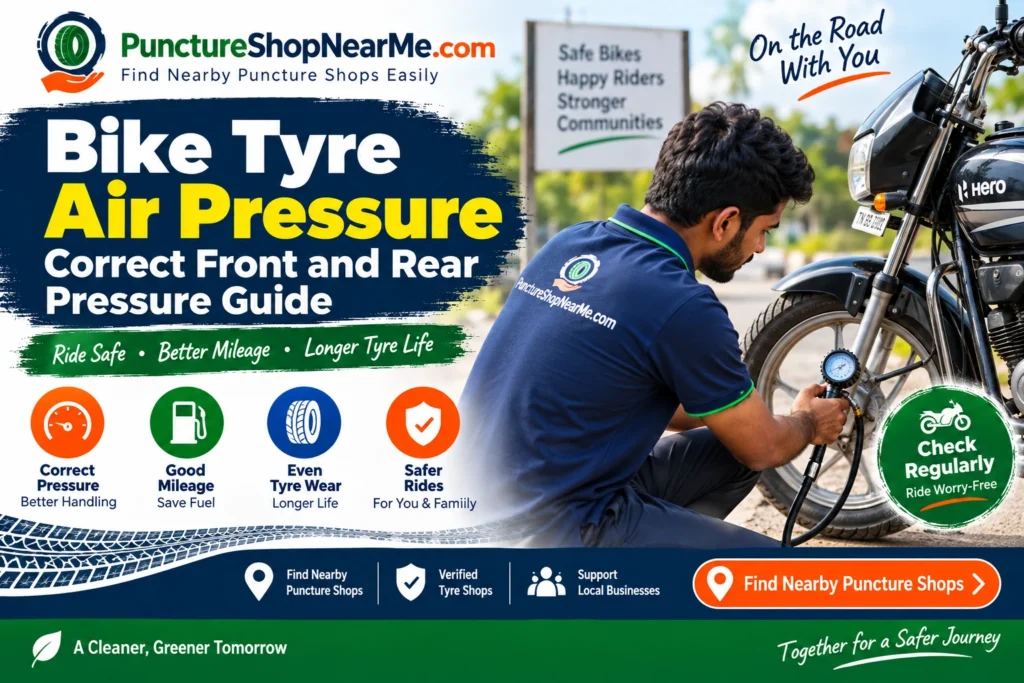 Bike tyre air pressure front and rear pressure guide