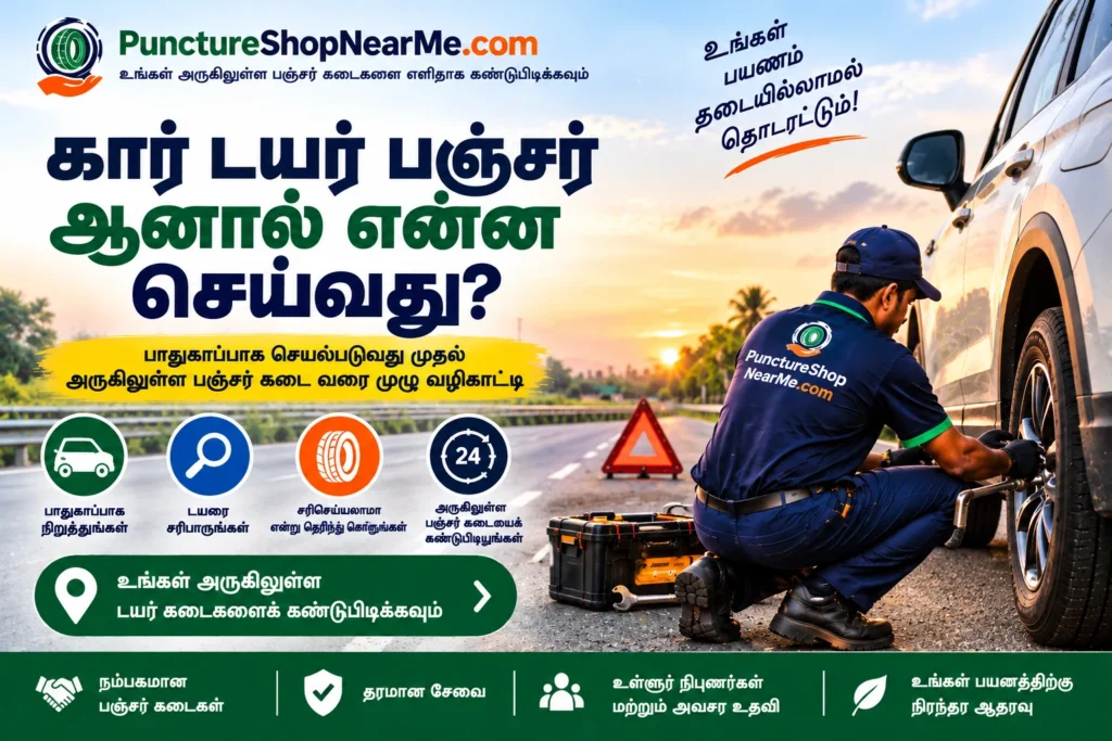 Car tyre puncture repair and roadside assistance