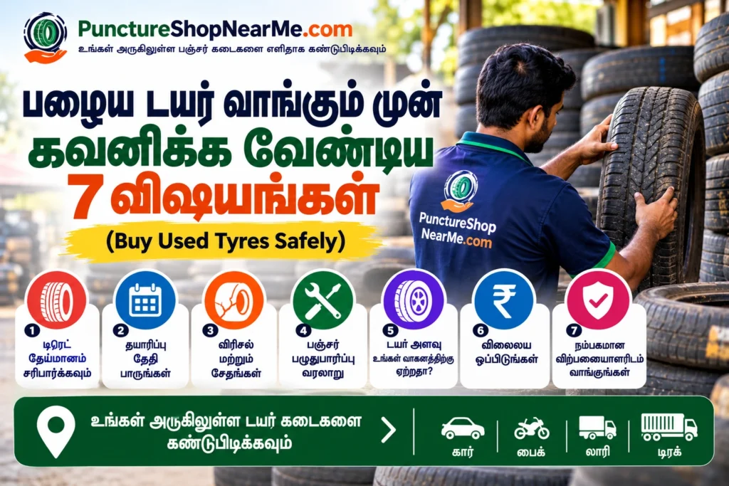 பழைய டயர் வாங்கும் முன் கவனிக்க வேண்டிய 7 விஷயங்கள் – Buy Used Tyres Safely